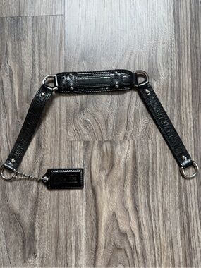 Y2K Coach Shoulder Bag Strap And Hang tag replacement black patent leather
